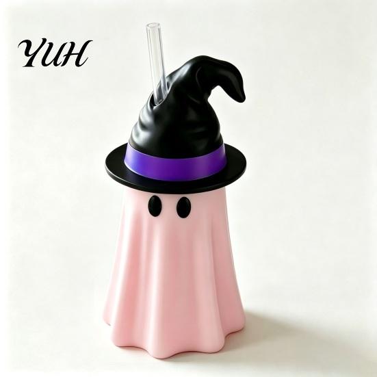 Novelty Halloween Kitchenware Witch Hat Ghost Can Holder, Spooky Insulated Sleeve for Standard Festive Party Drink Accessories Soda Beers, Reusable
