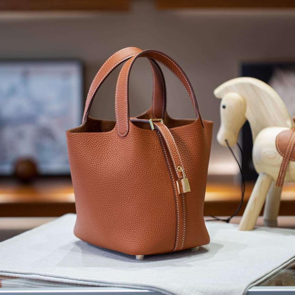 Picotin18 Сумка-тоут с ручкой половинной длины из коровьей кожи верхнего слоя Сто стилей Классическая женская сумка Сумка