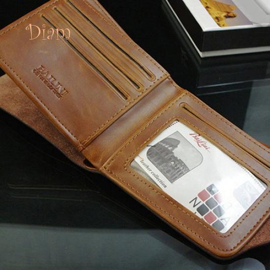 Мужской кошелек GQ из искусственной кожи, двойной кошелек, чехол для денег, тонкий кошелек для монет, карман