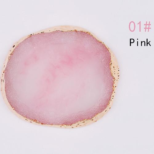 1 шт., круглая смола, агат, камень, цветовая палитра для ногтей, палитра для гель-лака, поддон для смешивания рисунков, тарелка для краски, коврик для маникюра, полка для дизайна ногтей