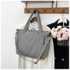 Nylon Bag Women's Cotton Bag Large Capacity Simple Shoulder Bag Student Portable Messenger Bag Commuter Tote Bag