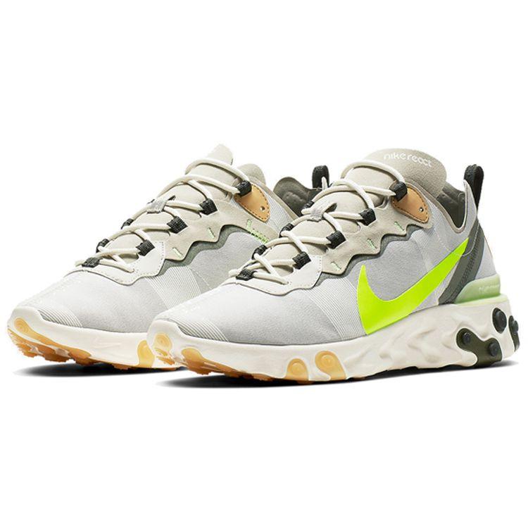Nike Кроссовки унисекс React Element 55 Cargo Volt Tan Spruce-Aura Spruce-Fog-Barely-Volt-Volt BQ6166-009