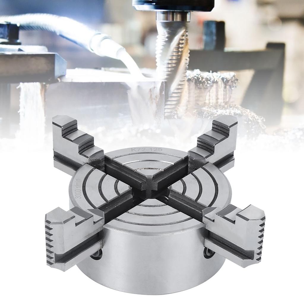 4-х кулачковый независимый токарный патрон с большой силой зажима, зажимной инструмент 125 мм 3000 об/мин