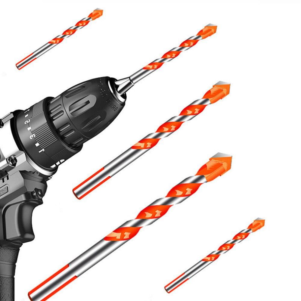 5pcs Drill Bit Set 6/6/8/10/12mm Multifunctional Drill Bit Set for Tile Concrete Brick Glass,Plastic and Wood Tungsten Carbide Tip Tools Set