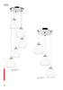 Lampa wisząca sufitowa chrom klosz biały olex 13-682