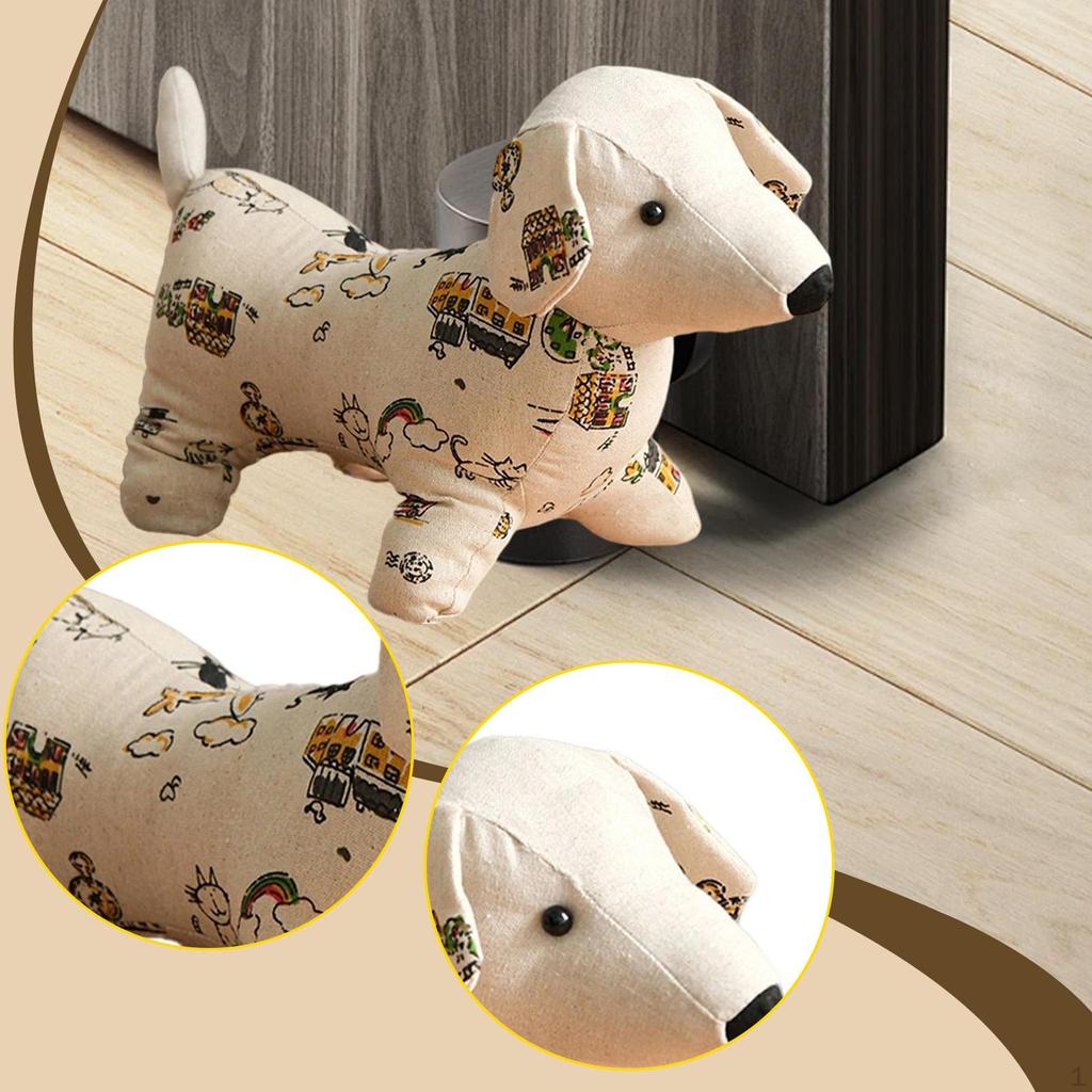 Dog Weighted Doorstop Stuffed Animal Sculpture Animals Décor, Floor Door Stop for