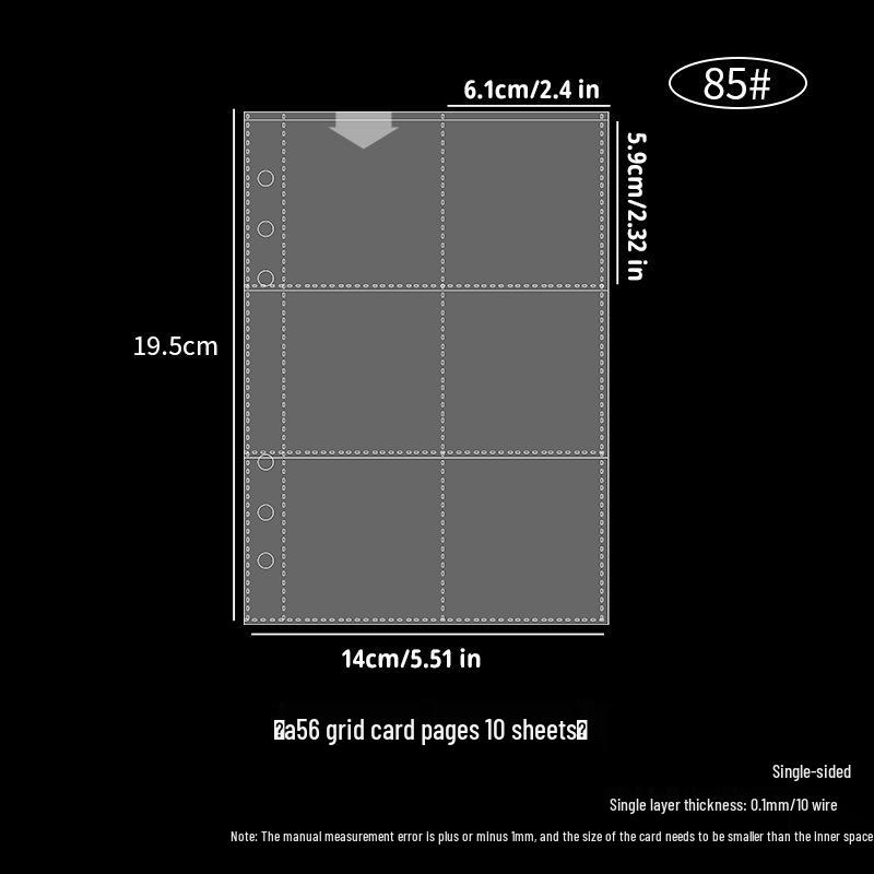 Компактный нескользящий прозрачный альбом для карточек формата А5 с 3-дюймовыми четырехлистными страницами для хранения небольших карточек