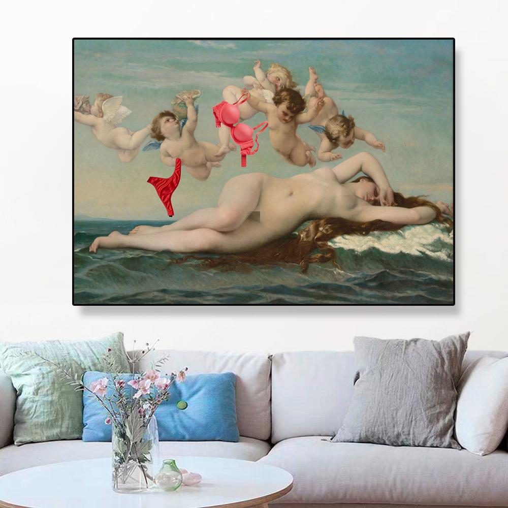 Цефал и Аврора День Святого Валентина Любовь Плакат Измененный Портрет Искусство Холст Картины Обнаженная Настенная Живопись Подарок на День Святого Валентина Домашний Декор