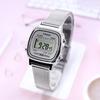 Classic Retro Design Silver Mesh Free Buckle Mini Square Watch 670 Silver Mesh