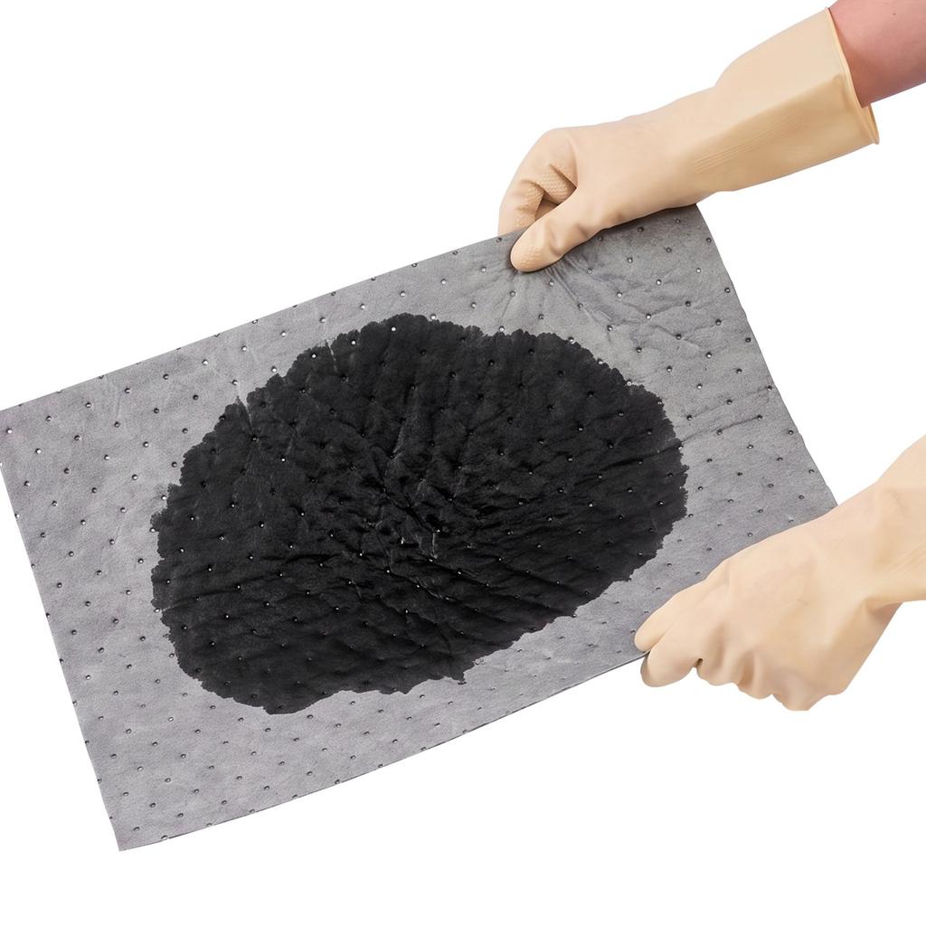 VEVOR Complete Spill Absorbent Kit for Oil & Water, 20PCS Medium-Duty Spill Absorbent Pads, 2 Socks, 2 Pillows, 2 Hazardous Material Bags