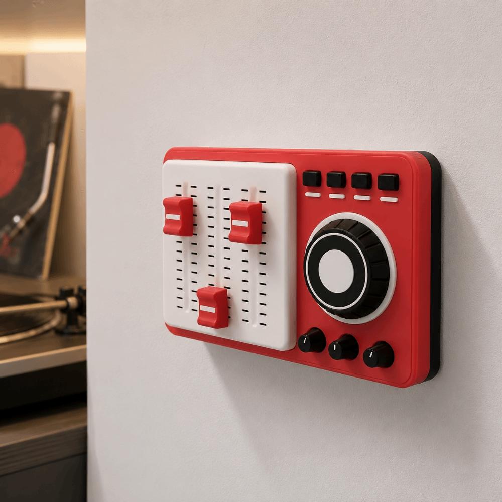 3 Switches Light Switch Guard Covers Vintage Mixing Console Shaped Switch Cover Children Bedroom