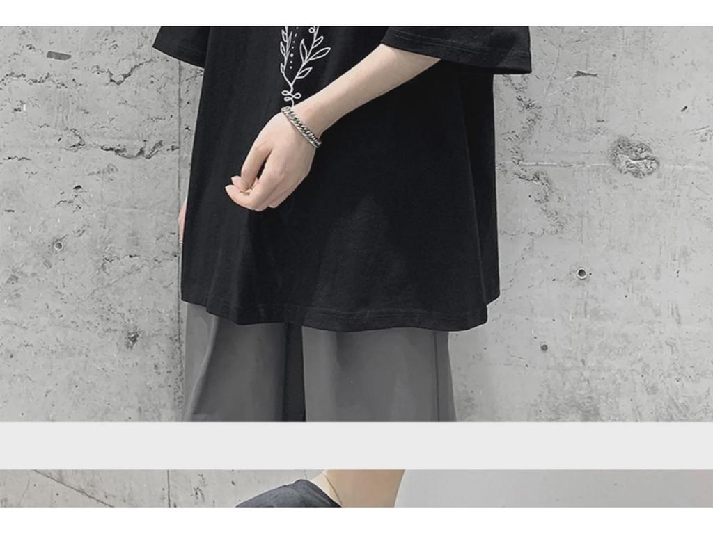 Мужская футболка свободного кроя с короткими рукавами и графическим принтом в стиле Harajuku BF