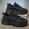 Autumn Men's Shoes New Breathable Mesh Running Shoes Men's Trend Versatile Non-slip Thick-soled Sports and Leisure Shoes
