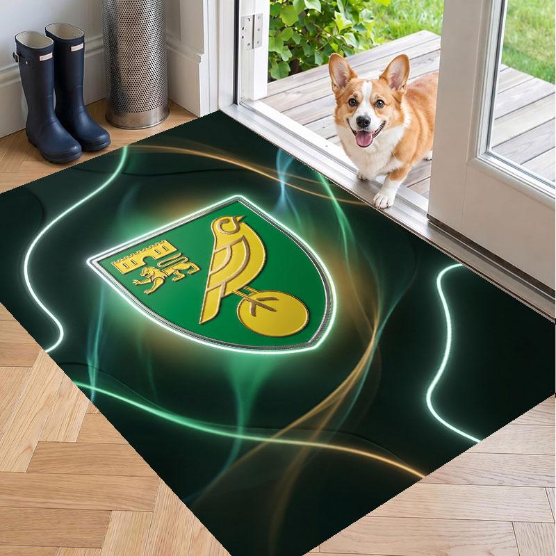 Soft Floor Carpet Norwich City Football Pattern Area Rug Decorative Mat For Home Room Decoration