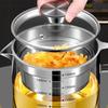 Multifunctional Frying Oil Filter Pot for Kitchen Use Glass Storage Jar with Deep Strainer for Cooking Enthusiasts