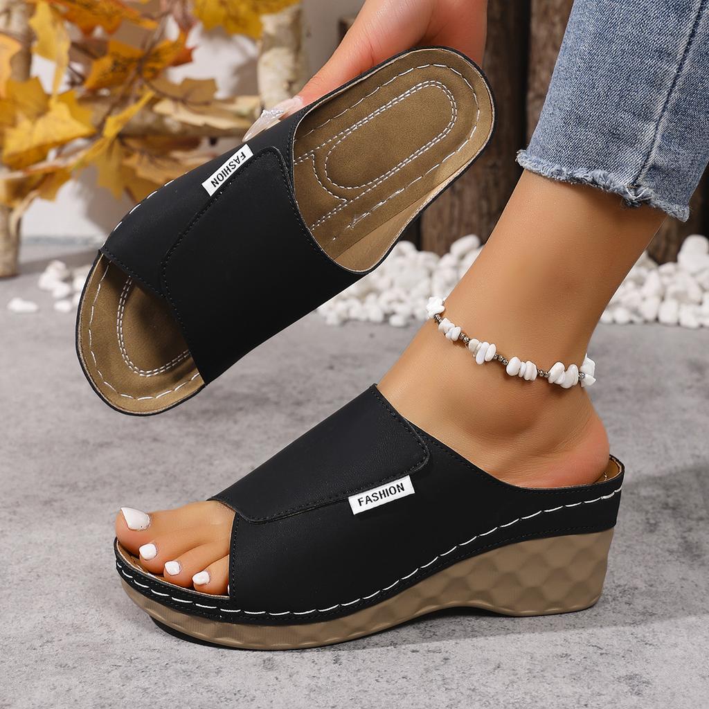 Модные женские шлепанцы на платформе, летние повседневные модные шлепанцы, уличные роскошные сандалии, легкие туфли на танкетке для женщин, zapatos de mujer