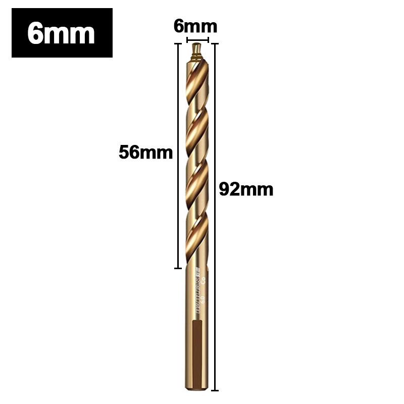 Сверло спиральное ступенчатое кобальтовое, сверло из быстрорежущей стали M35 с прямым хвостовиком (3-13mm) для металла, нержавеющей стали, железа