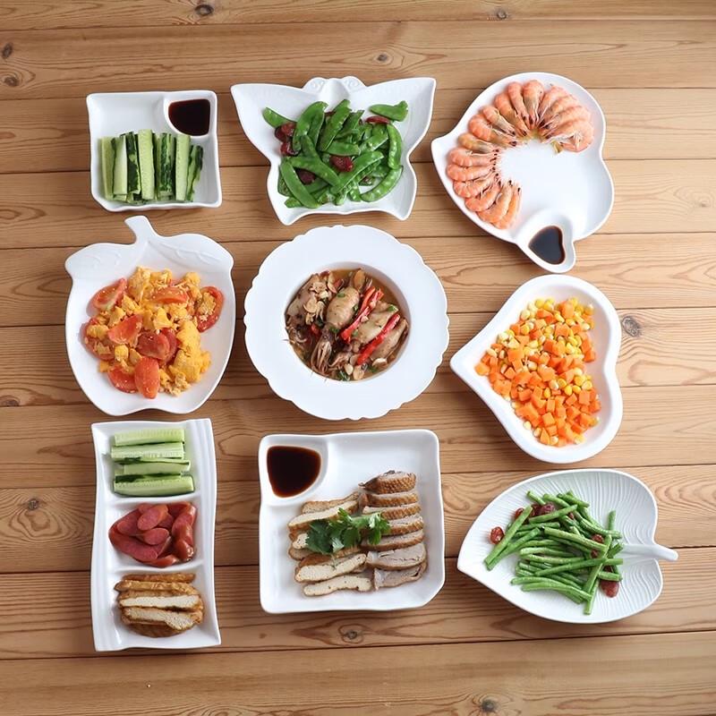 Sweet Elegant Irregular White Ceramic Dinner Plate