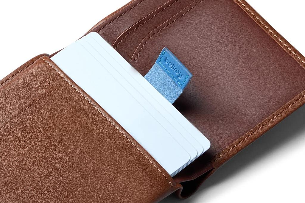 Bellroy Note Sleeve, Тонкий кожаный кошелек с опцией RFID (Вмещает до 11 карт) - Лесной орех