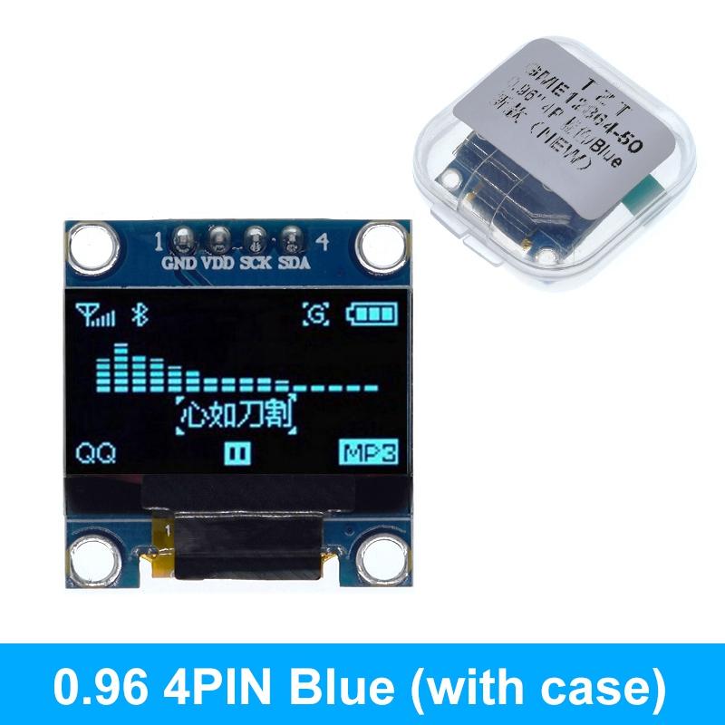 TZT ROHS Certification 0.96 inch oled IIC Serial White OLED Display Module 128X64 I2C SSD1306 12864 LCD Screen Board For Arduino