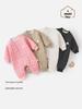 Newborn Quilted Spring Romper - Warm Long Sleeve Baby Clothes