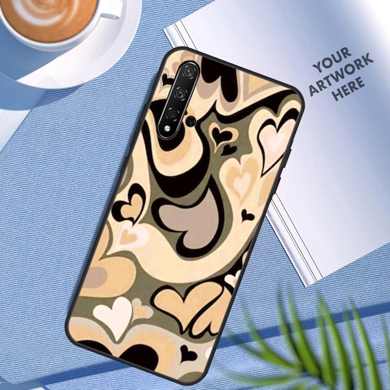 Purple Heart Swirl Aesthetic For Huawei Nova 3i 7i 8i 11 12i 10 9 SE Y60 Y61 Y70 Y72 Y73 Y90 Y91 P20 P30 Pro P40 Lite Case
