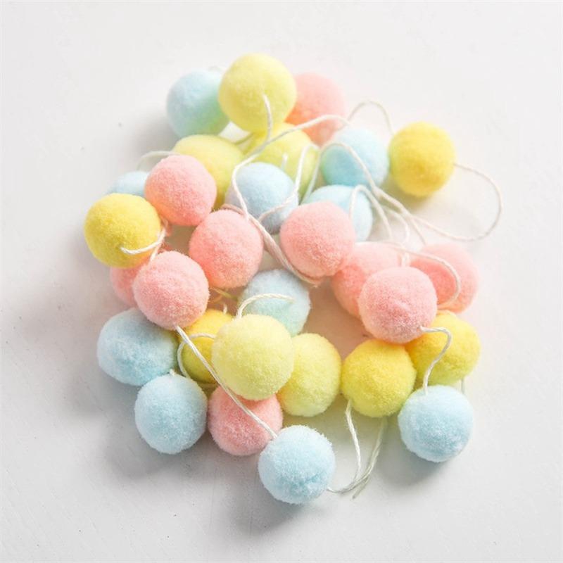 Украшения для комнаты Декоративный меховой шарик Гирлянда Цветная детская комната Дом DIY