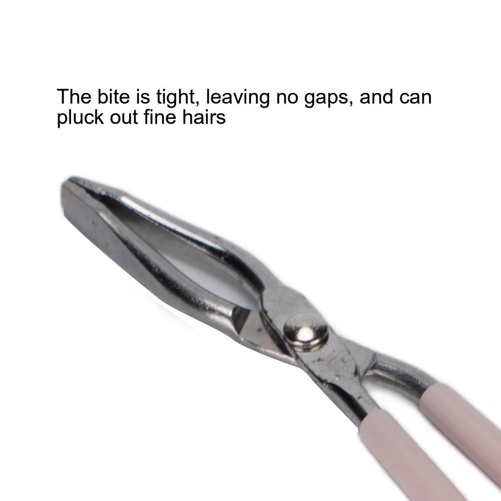 Y0309 Eyebrow Tweezers Stainless Steel Hair Removal Clip with Grinding Handle for Eyebrow Hair Beard