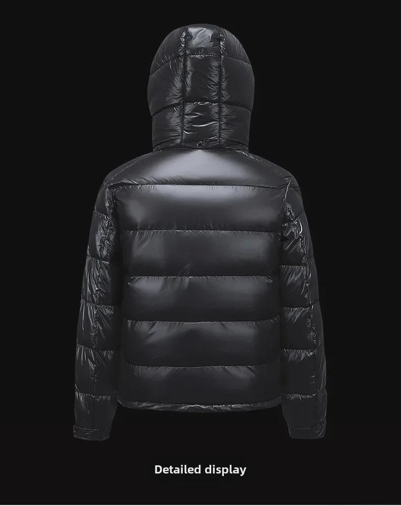 Men's Gray Duck Down Hooded Jacket - Warm, Stylish, and Perfect for Autumn and Winter