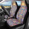Чехлы на сиденья автомобиля Bulopur Black Boho Цветочные, Только для передних сидений, для женщин и мужчин, с карманом-органайзером, для автомобилей, внедорожников, грузовиков, седанов