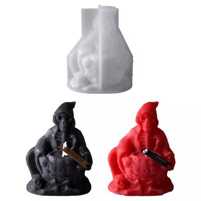 Силиконовая форма для свечи в виде черепа на Хэллоуин, гипсовое изготовление привидений, самодельные поделки