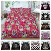 Комплект постельного белья с принтом черепа, домашняя постельная одежда, уникальный дизайн, чехол для постельного белья, костюм с дышащей наволочкой