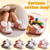 Customized Embroidered Name And Winter Cartoon Bunny Home Warm Children's Cotton Slippers