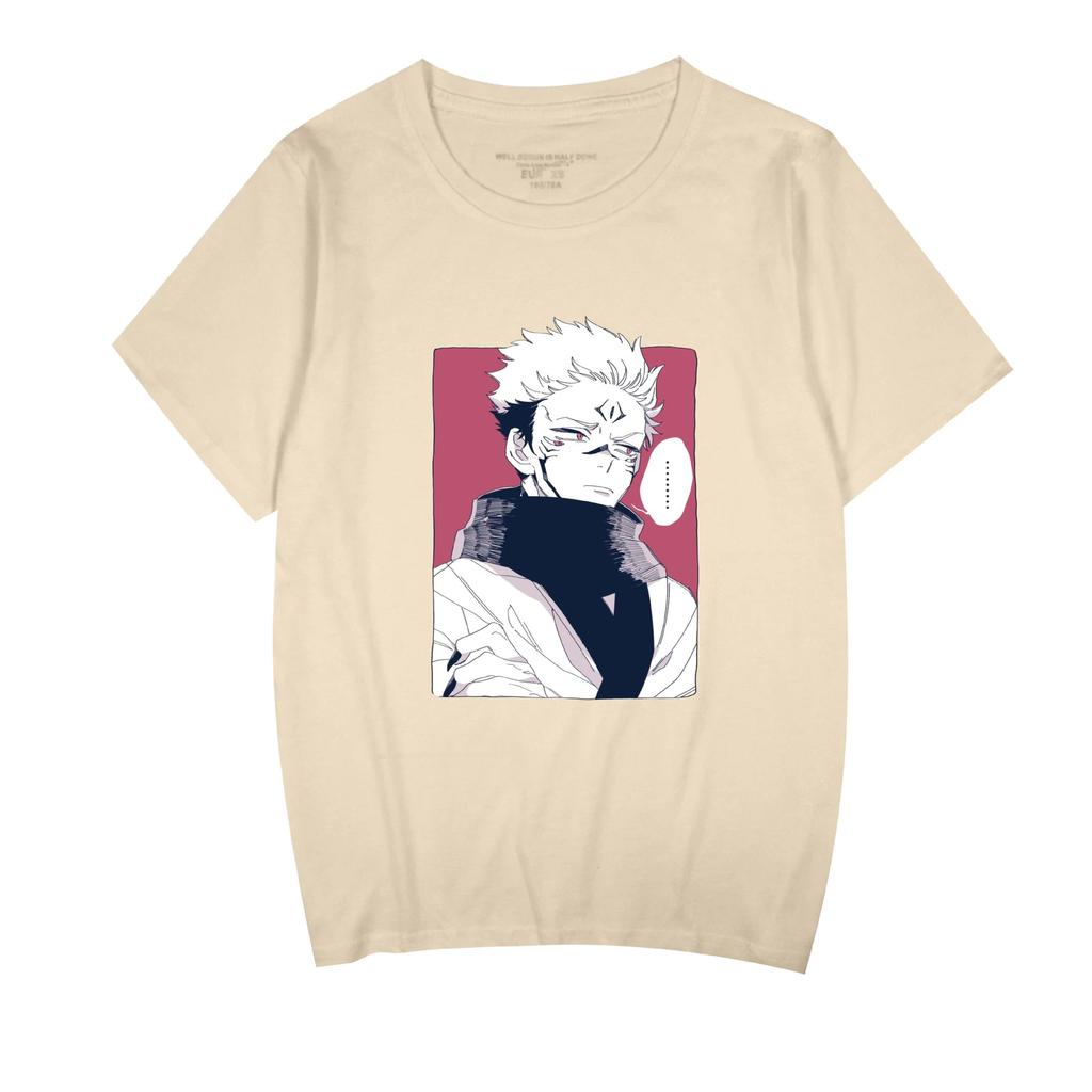 Футболки Jujutsu Kaisen С круглым вырезом С коротким рукавом Смешная одежда Футболка унисекс с принтом Jujutsu Kaisen