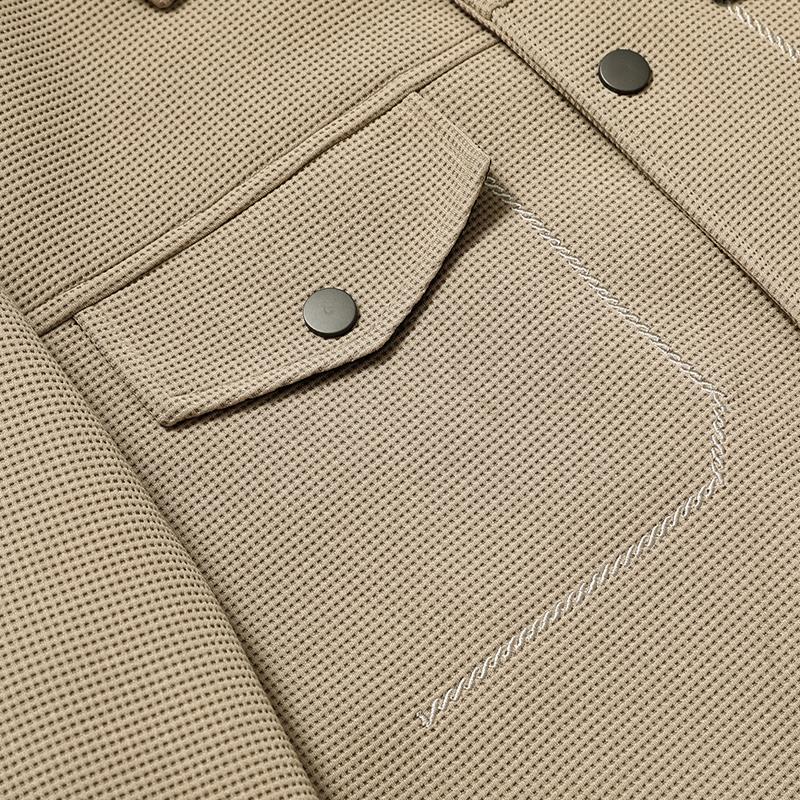Texture and Texture Spring and Autumn New Polo Casual Versatile Men's Casual Jacket Coat