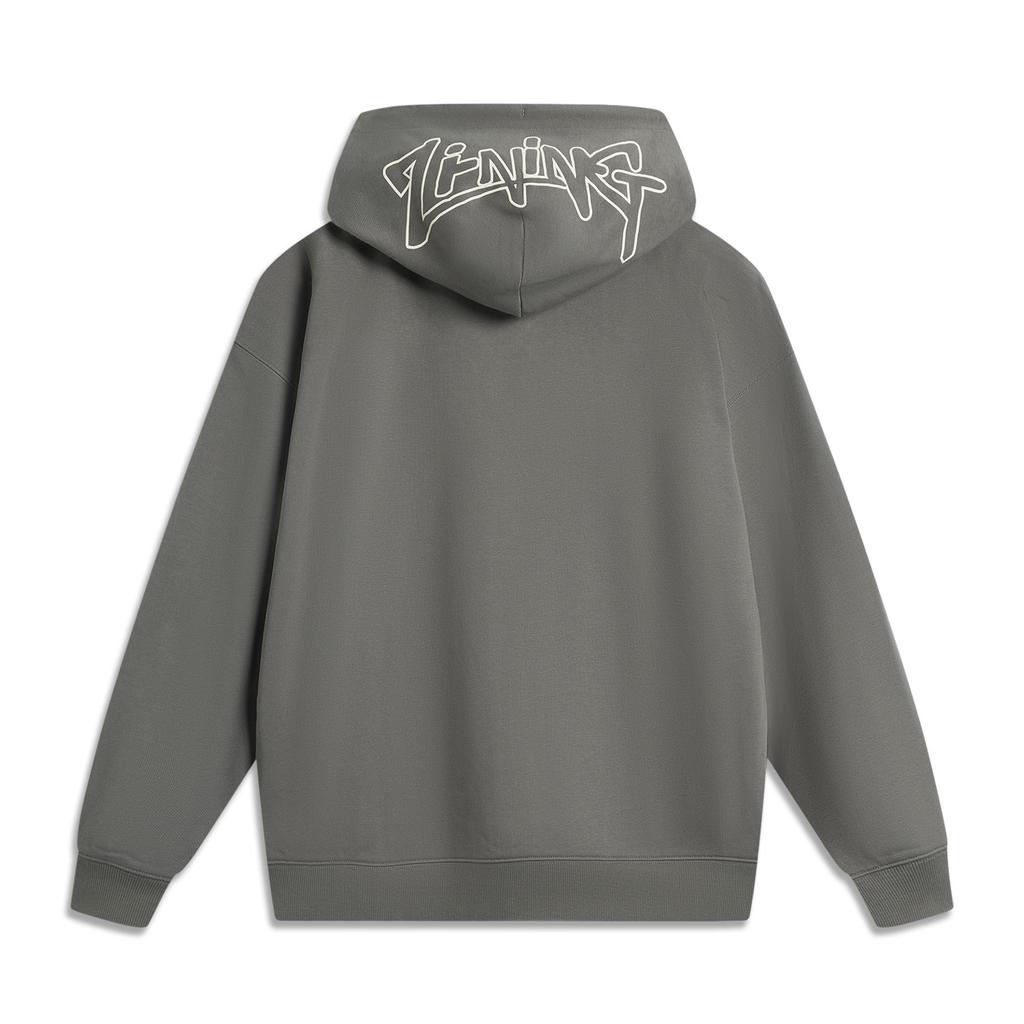 Li-Ning Спортивная серия Lifestyle Letter American Retro Minimalist Trendy Hoodie Zipper Удобная дышащая универсальная свободная толстовка AWDV391-4