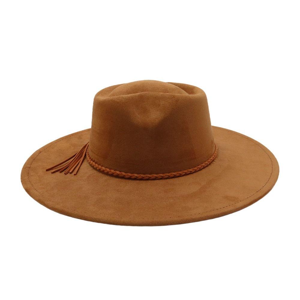 Heart Design Wide Brim Hat Wide Brim Panama Hat Classical Vegan Suede Hat