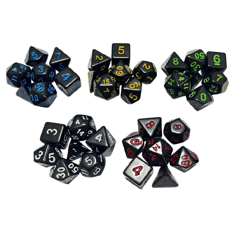 Набор многогранных кубиков - D4 D6 D8 D10 D12 D20 Dungeons-Dragons-DND-RPG-MTG-Настольная игра
