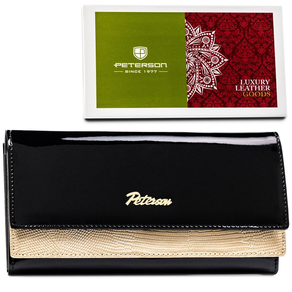 PTN LJ-421028-0643 Black-Gold women's wallet