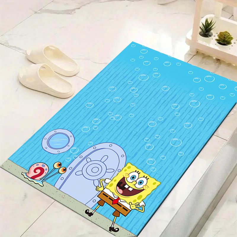1Pc Spongebob'S Underwater Adventure Rug, Office Carpet Indoor Outdoor Doormat, Non-Slip, Comfortable, Living, Christmas Halloween, Xmas Gift