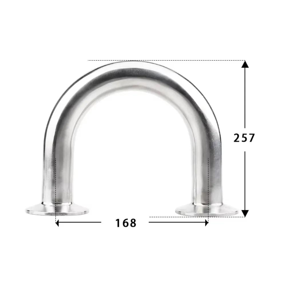 19 25 32 38 45 51 мм Наружный диаметр трубы x 1,5" 2" Зажим Tri Clamp Угольник 180 градусов Нержавеющая сталь 304 316 Санитарный фитинг для труб Домашнее пивоварение
