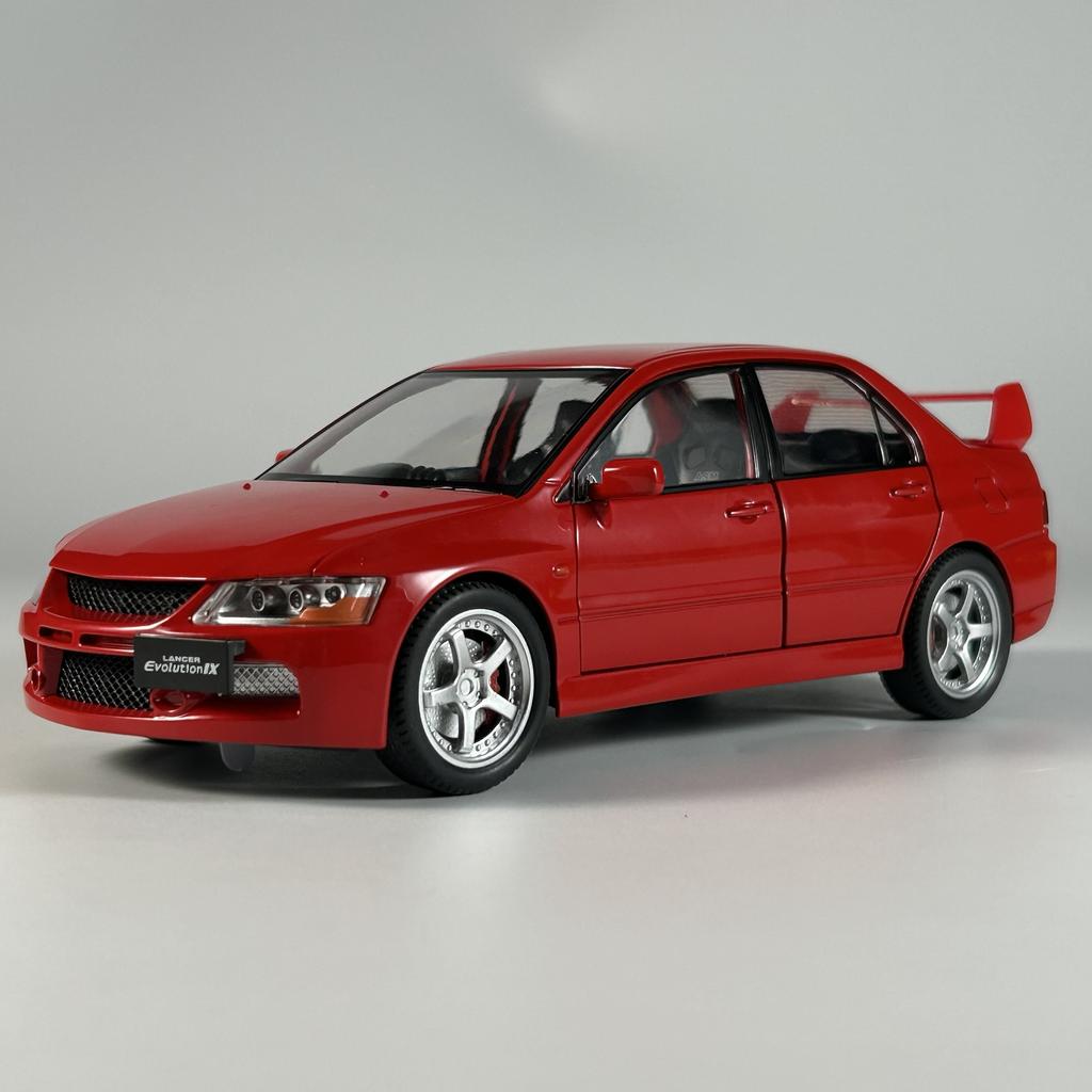 ABAM1 JDM 1:24 Mitsubish Lancer Evolution EVO9 compact car Alloy Metal Diecast Model Car Sound & Light Pull Back Collection Hobby Gift
