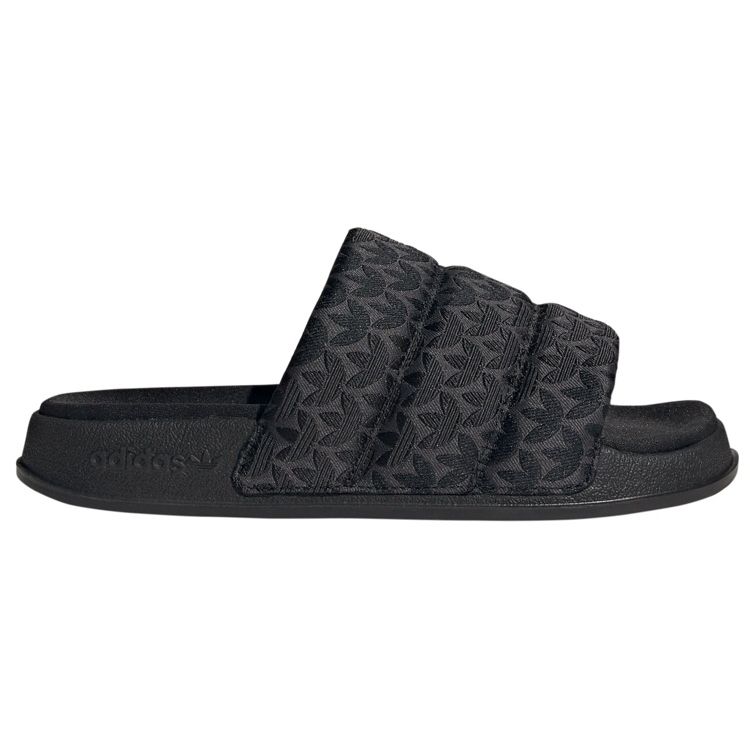 adidas Adilette Essential Slides Trefoil Monogram - Черные женские кроссовки Core-Black IG7149