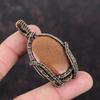 Sun Sitara Gemstone Pendant Copper Wire Wrapped Pendant Beautiful Handmade Pendant Copper Wire Jewelry Gift For Friend Wire Wrapping Stones