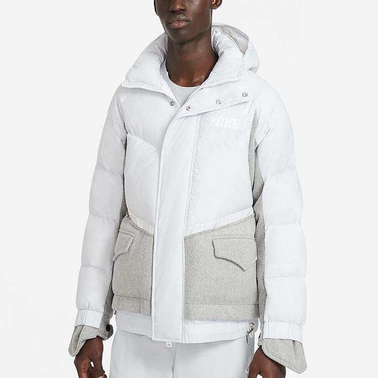 Nike Мужская верхняя одежда X Sacai Parka Pure Platinum, белая CT3269-043