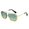 New Punk Style Metal Mesh Edge Retro Sunglasses Square Unisex Sunglasses Uv400