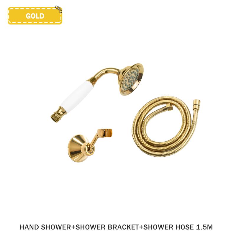 Нержавеющая сталь роскошная античная бронзовая ручная душевая лейка с держателем для душа 1,5 м шланг аксессуары для ванной комнаты душевая лейка