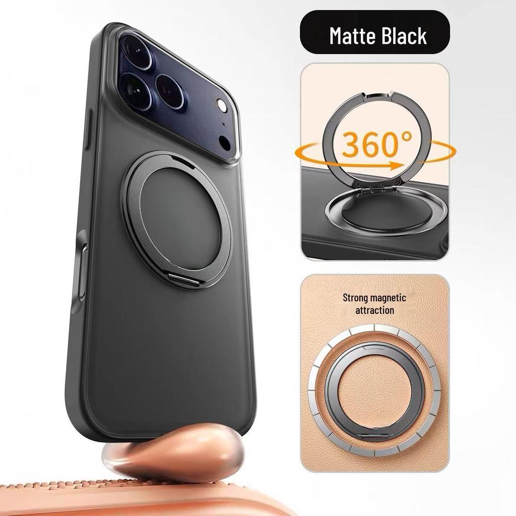 Чехол для iPhone 17 Pro: Магнитный, прозрачный, полноразмерный, противоударный чехол с вращением на 360°