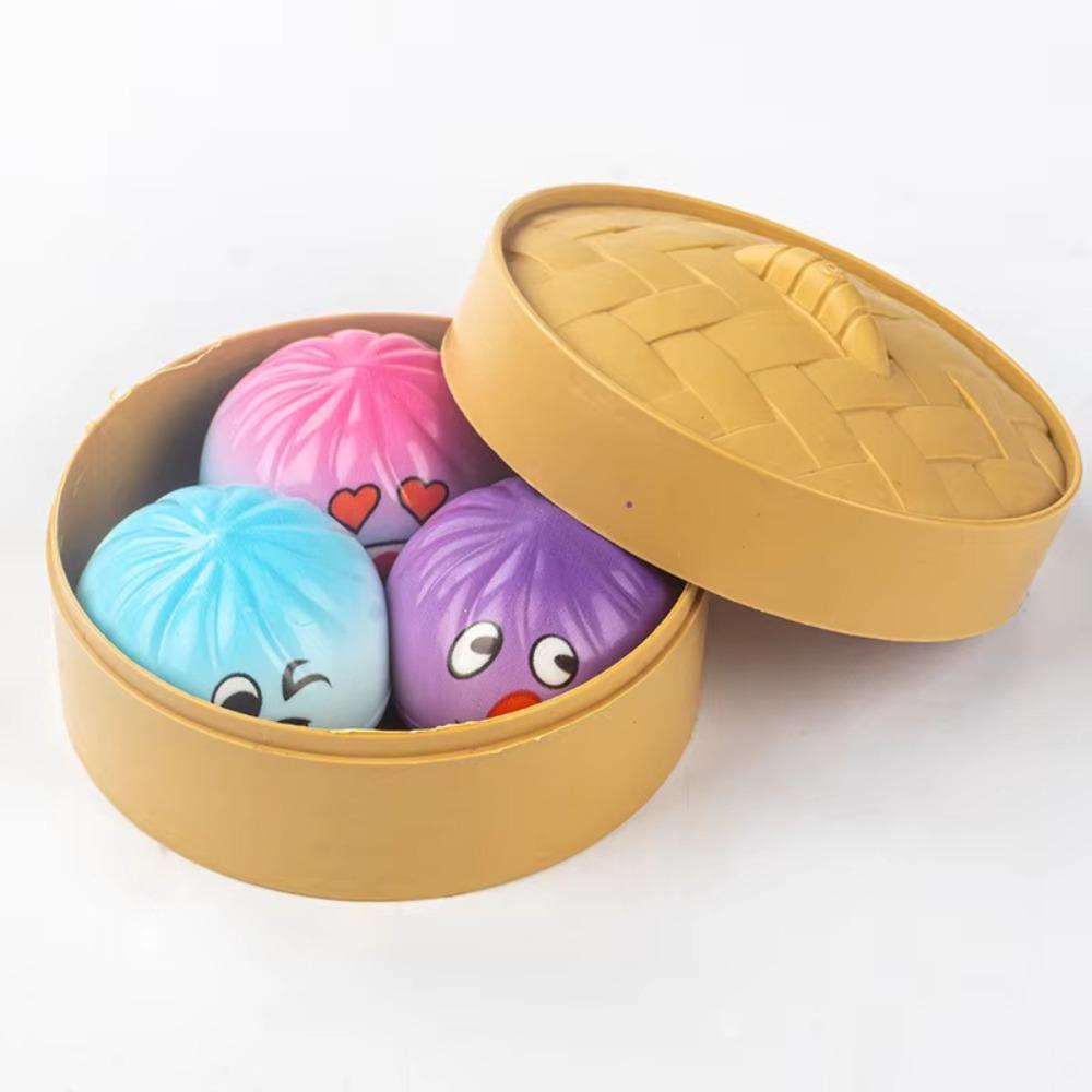 Simulation Dumpling Squishy Toys Colorful Sensory Fidget Ball Squishy Dumpling Student Prize