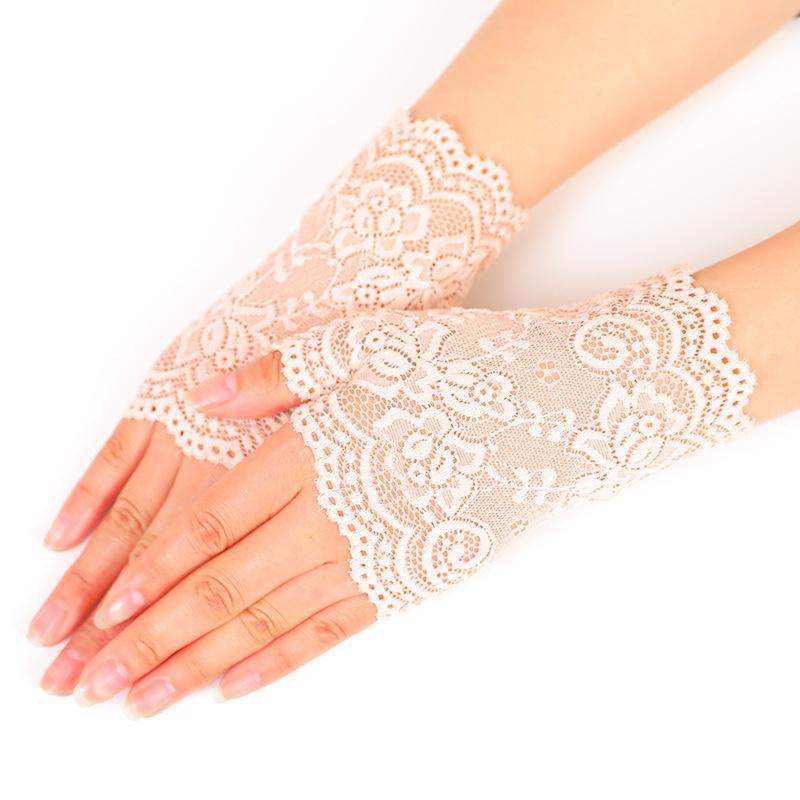 Charm Sexy Lady Women Lace Driving Sunscreen Glove Mittens